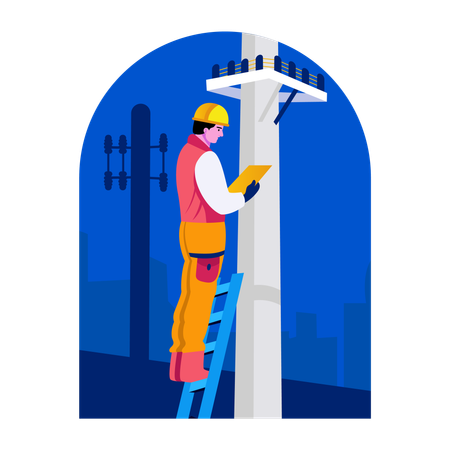 Ouvrier électricien,  Illustration
