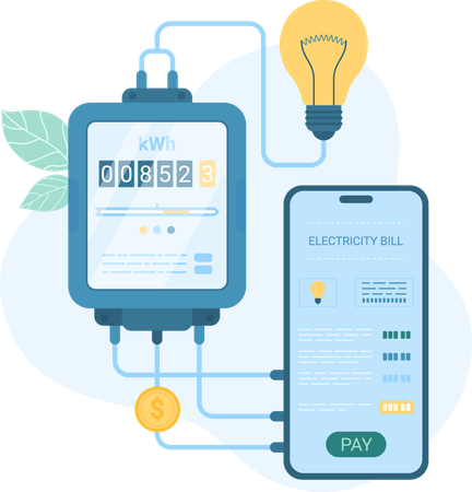 Electricity bill payment  Illustration