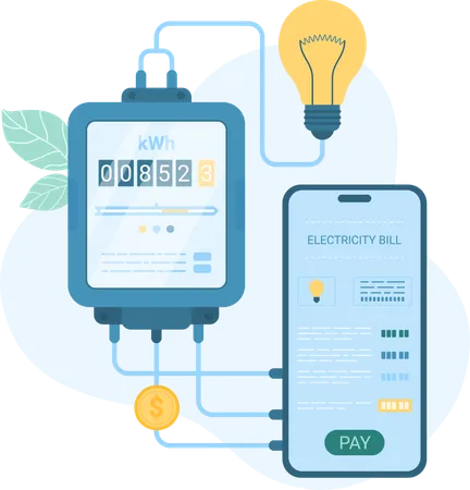 Electricity bill payment  Illustration