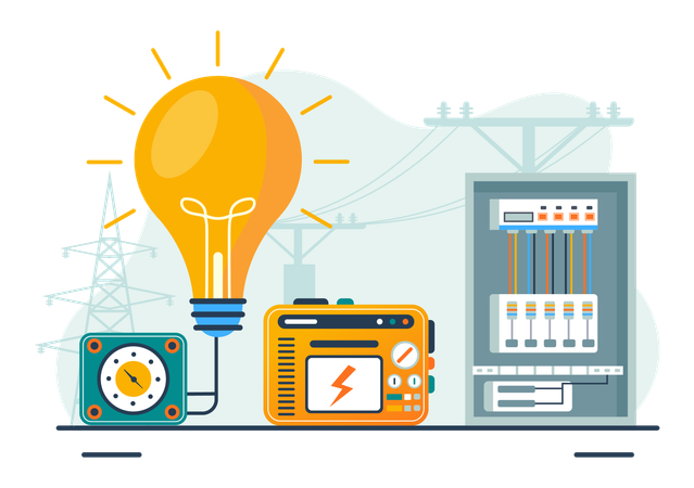 Electricity Energy Service  Illustration