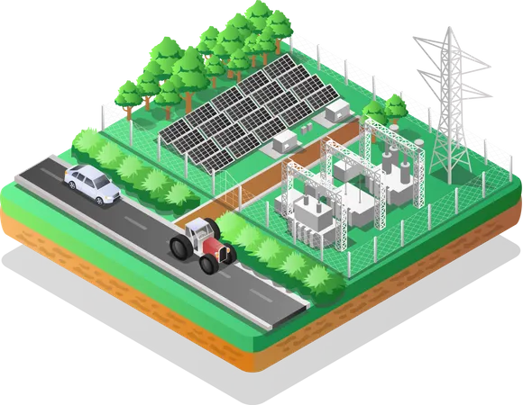 Electricity Grid  Illustration