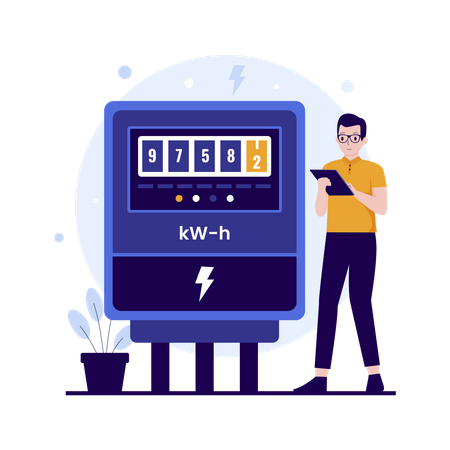 Electricity Meter  Illustration