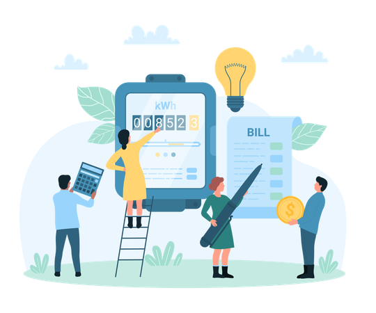 Electricity Meter  Illustration