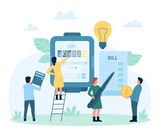 Electricity Meter  Illustration