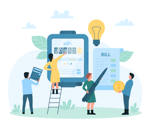 Electricity Meter  Illustration
