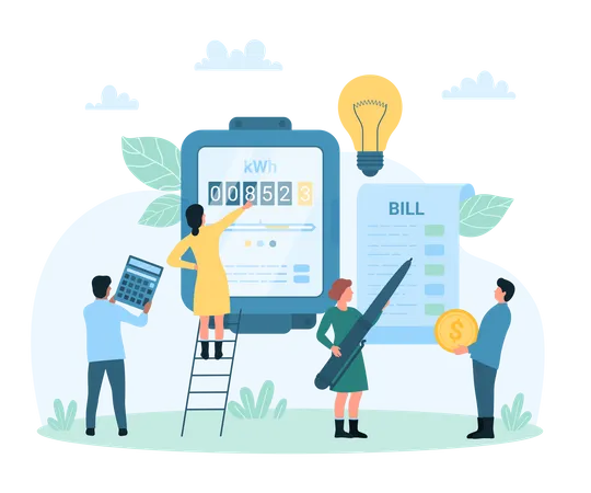 Electricity Meter  Illustration