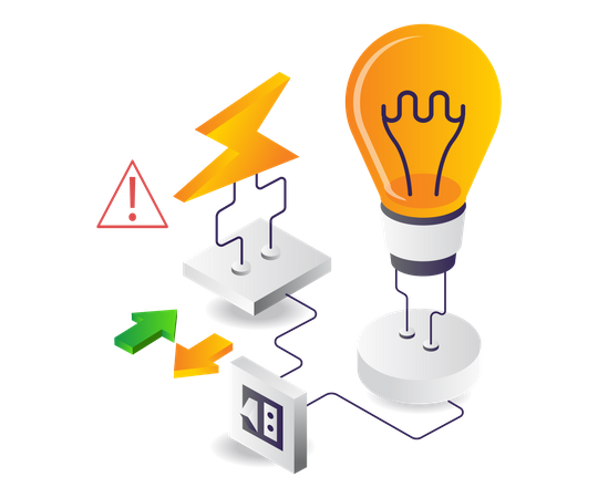 Electricity switch  Illustration