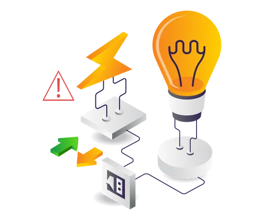 Electricity switch  Illustration