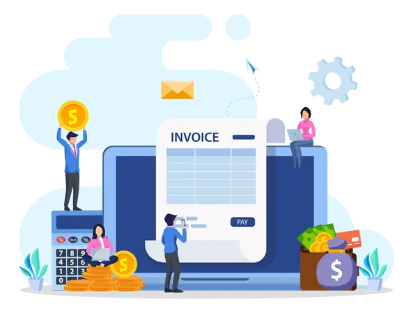 Electronic Billing  Illustration