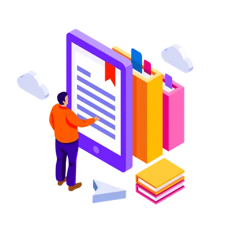 Electronic Book  Illustration