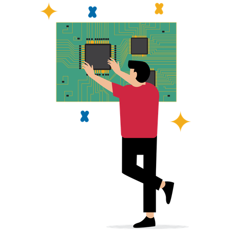 Electronic Circuit Board  Illustration