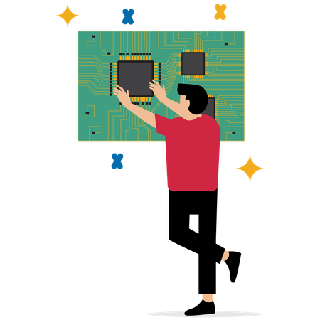 Electronic Circuit Board  Illustration