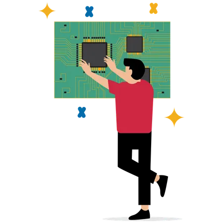 Electronic Circuit Board  Illustration