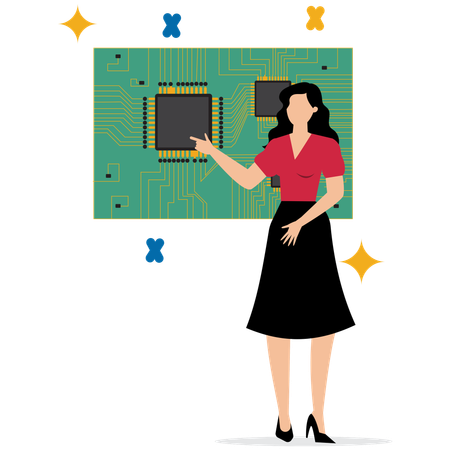 Electronic Circuit Board  Illustration