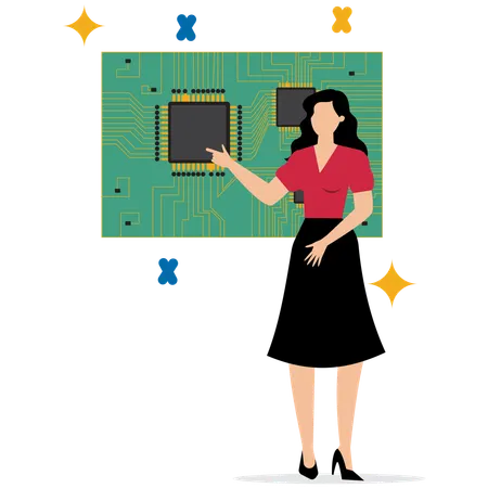 Electronic Circuit Board  Illustration