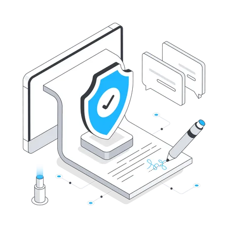 Electronic Contract  Illustration