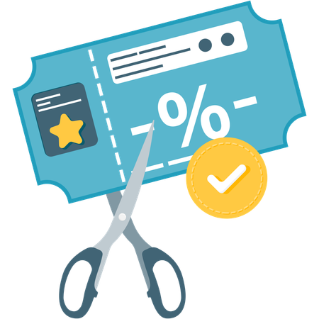 Electronic coupon voucher  Illustration