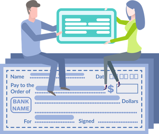 Electronic form filling  Illustration