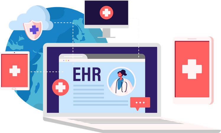 Electronic Health Record  Illustration