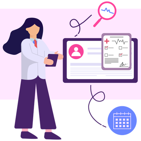 Electronic Health Record  Illustration