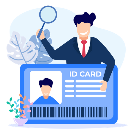 Electronic Identity Card  일러스트레이션