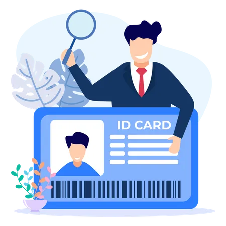 Electronic Identity Card  Illustration