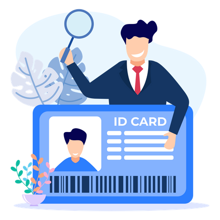 Electronic Identity Card  Illustration