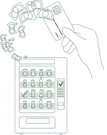 Electronic micropayment  Illustration