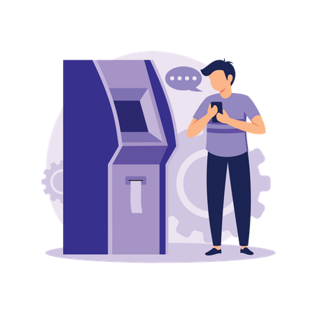Electronic Queuing system  Illustration