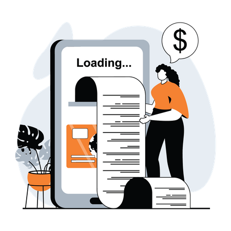 Electronic Receipt  Illustration