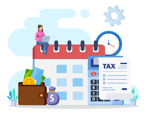 Electronic Tax Payment  Illustration