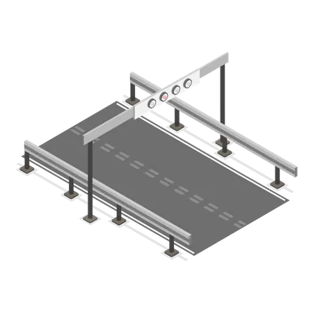 Electronic toll machine  Illustration