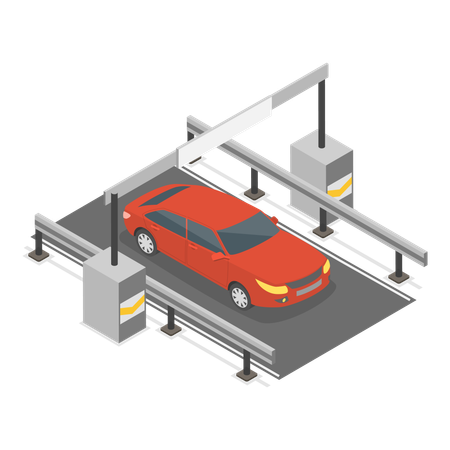 Electronic toll machine  Illustration