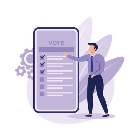 Electronic voting  Illustration