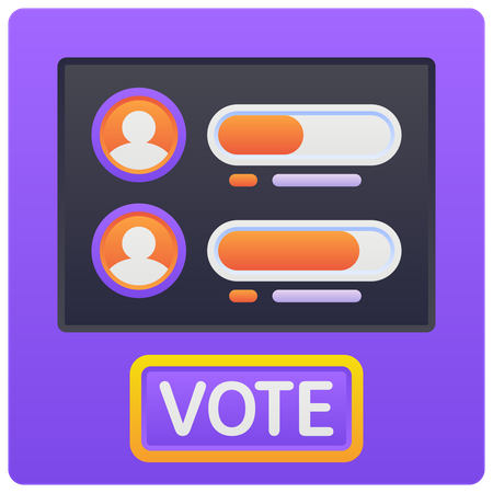 Electronic Voting Machine  Illustration