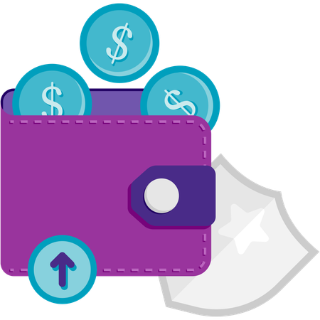 Electronic wallet top up  Illustration