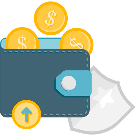 Electronic wallet top up  Illustration