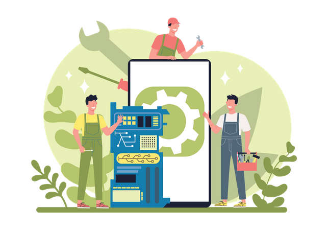 Electronics Maintenance  Illustration