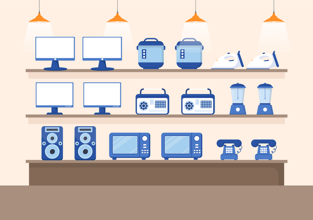 Electronics Shop Illustration