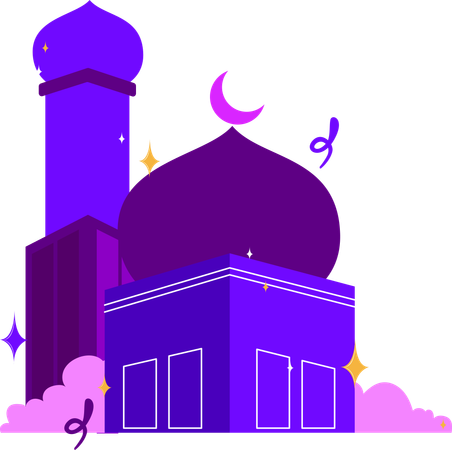 Elegant Islamic Mosque  Illustration