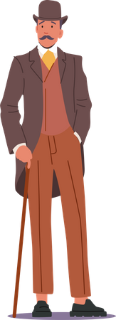 Elegant Man of Nineteenth Century  イラスト