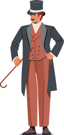 Elegant Proud Man of Victorian Era  イラスト