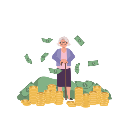 Elegant Retirement Wealth  Illustration