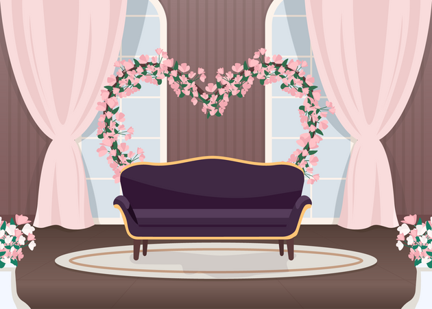 Elegant wedding photozone  Illustration