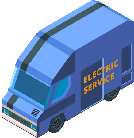 Elektriker Fahrzeug  Illustration