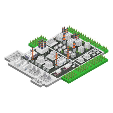 Elektrische fabrik  Illustration