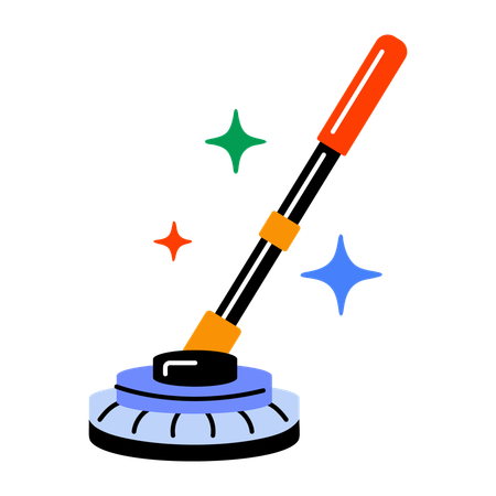 Elektrischer Mopp  Illustration