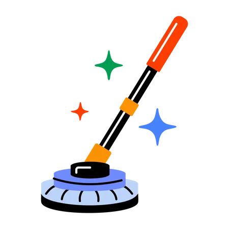 Elektrischer Mopp  Illustration