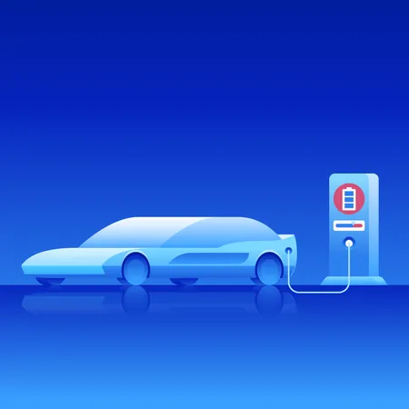 Elektrisches Fahrzeug  Illustration