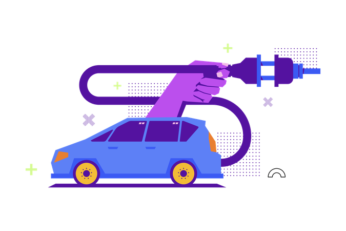 Elektrische Fahrzeuge  Illustration